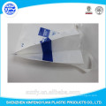 Rigid PE promotional price soft loop handle plastic bags with custom printing